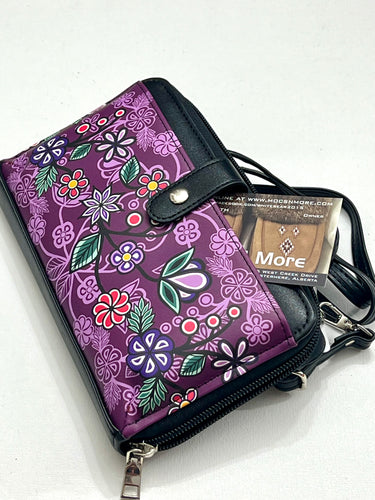 Smartphone Cross Body Bag - Ojibwe Florals