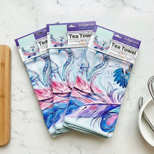 Load image into Gallery viewer, Tea towels with abstract designs on a cardboard box