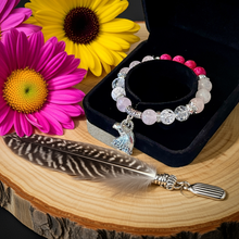 Load image into Gallery viewer, Mocs N More Totem Bracelets - Eagle Rose Quartz