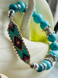 Mocs N More Totem Bracelets - Beaded Turquoise