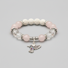 Load image into Gallery viewer, Mocs N More Totem Bracelets - Hummingbird Rose Quartz