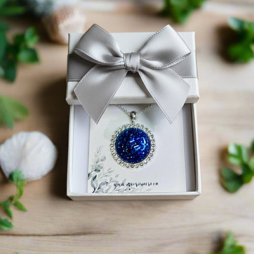 Courage Pendant Necklace - Handcrafted Epoxy Resin