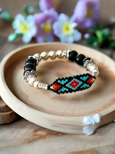 Load image into Gallery viewer, Mocs N More Hand Beaded Bracelets - Black Onyx