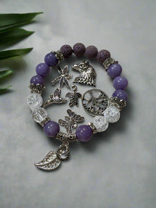 Mocs N More Totem Bracelets - Purple Aqua Marine