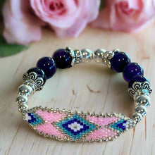 Load image into Gallery viewer, Mocs N More Totem Bracelets - Beaded Amethyst