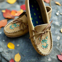 Load image into Gallery viewer, NEW Women Leather Moccasins - Outdoor/Indoor Unlined Oak