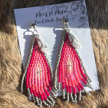 Load image into Gallery viewer, Mocs N More Earrings - Rose Feather Dangle