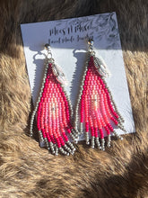 Load image into Gallery viewer, Mocs N More Earrings - Rose Feather Dangle