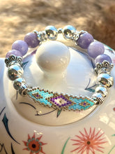 Load image into Gallery viewer, Mocs N More Totem Bracelets - Beaded Purple Aqua Marine