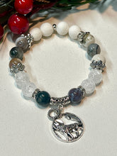 Load image into Gallery viewer, Mocs N More Totem Bracelets - Tree Agate  Wolf