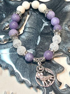 Mocs N More Totem Bracelets - Purple Aqua Marine Wolf