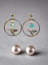 Load image into Gallery viewer, Mocs N More Earrings - Crystal Hummingbird