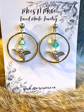 Load image into Gallery viewer, Mocs N More Earrings - Crystal Hummingbird