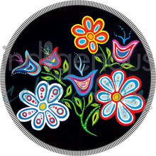 Load image into Gallery viewer, Round Beach Towel Blanket - Happy Flower