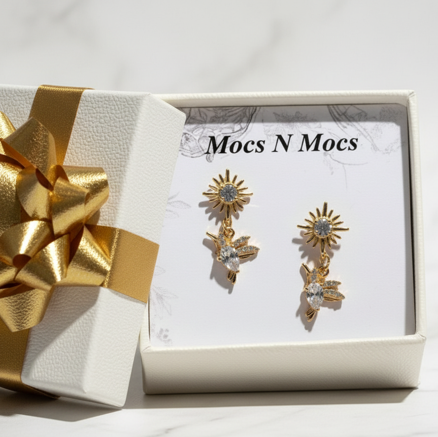 Mocs N More Earrings - Hummingbird Sun