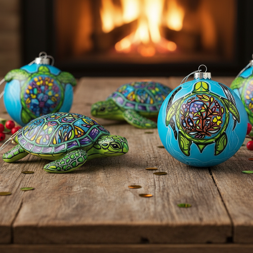 New Indigenous Glass Ornaments - Prayers for Turtle Island