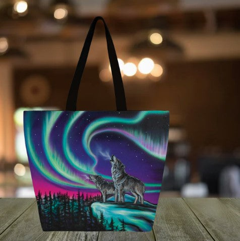 Tote Bags - Sky Dance Wolf Song