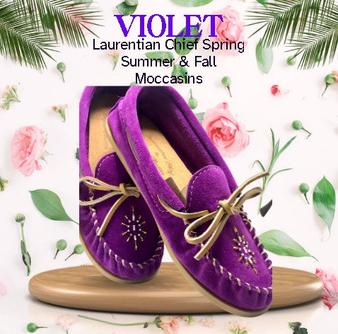 Ladies Moccasins - Laurentian Chief Violet CLEARANCE 10% OFF