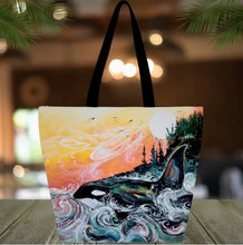 Load image into Gallery viewer, Tote Bags - Killer Whale Sunset