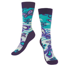 Load image into Gallery viewer, ART SOCKS - Butterfly and Wild Rose - Justien Senoa Wood