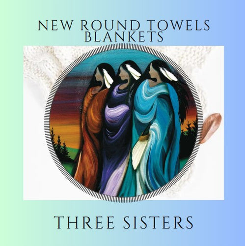 Round Beach Towel Blanket - Three Sisters