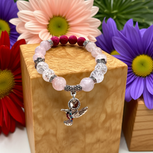 Load image into Gallery viewer, Mocs N More Totem Bracelets - Hummingbird Rose Quartz