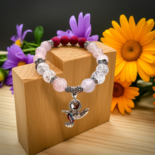 Load image into Gallery viewer, Mocs N More Totem Bracelets - Hummingbird Rose Quartz