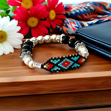 Load image into Gallery viewer, Mocs N More Hand Beaded Bracelets - Black Onyx