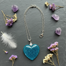 Load image into Gallery viewer, Awasis Heart Necklace – Crystal Flat Lay