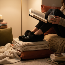Load image into Gallery viewer, Black Moccasins - Reading Nook