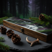 Load image into Gallery viewer, Spirit of the North — Polar Bear Aurora Keepsake Box