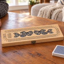 Load image into Gallery viewer, Closed cribbage board lifestyle image