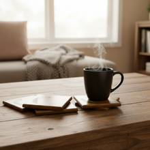 Load image into Gallery viewer, Coasters with coffee on rustic table