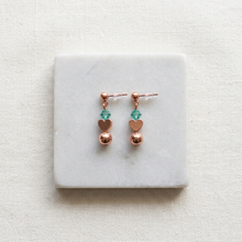 Load image into Gallery viewer, Copper Sweetheart earrings on pale stone