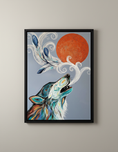 Load image into Gallery viewer, ART Framed Canvas - Cree Wolf Call Limited Edition
