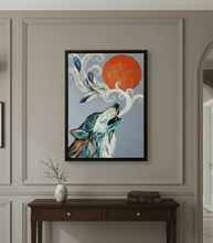 Load image into Gallery viewer, ART Framed Canvas - Cree Wolf Call Limited Edition