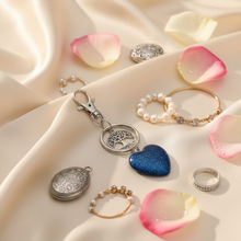 Load image into Gallery viewer, Dark blue sparkly heart lifestyle shot