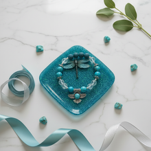 Load image into Gallery viewer, Dragonfly Gift Set - Teal &amp; Silver Ribbon