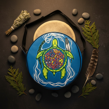 Load image into Gallery viewer, Drum bag styled flat lay with natural props
