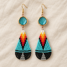 Load image into Gallery viewer, Earrings on soft ivory linen