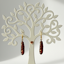 Load image into Gallery viewer, Earrings on white tree of life - vertical