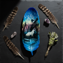 Load image into Gallery viewer, Feather Tray – Dark Slate Flat Lay