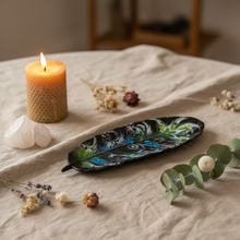 Load image into Gallery viewer, Feather Tray - Linen &amp; Crystals