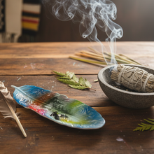 Load image into Gallery viewer, Feather Tray with Sacred Elements
