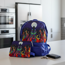 Load image into Gallery viewer, Foldable Indigenous Designed Backpacks - Full Moon Ceremony