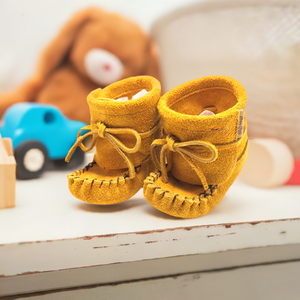 Baby Wrap A Round Moccasins - Tan