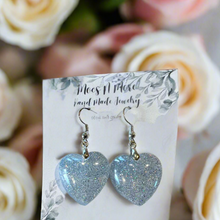 Load image into Gallery viewer, Mocs N More Earrings - Silver Heart Dangles