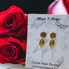 Load image into Gallery viewer, Mocs N More Earrings - Gold Leaf Earrings