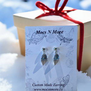 Mocs N More Earrings -Silver Leaf Earrings