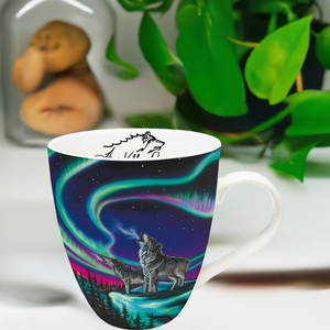 18 Oz - Signature Mugs - Sky Dance Wolf Song